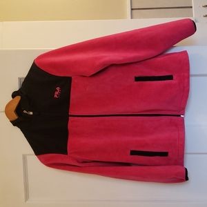 Fila pink fleece zip up